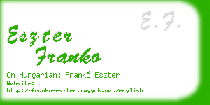 eszter franko business card