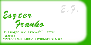 eszter franko business card